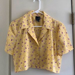 Urban Renewal Crop Floral Blouse